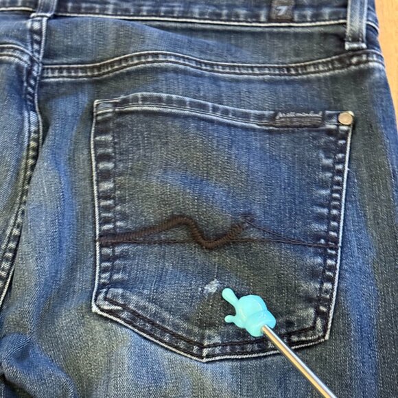 7 For All Mankind Slimmy Jeans Men's 36 Dark Wash - Picture 5 of 8